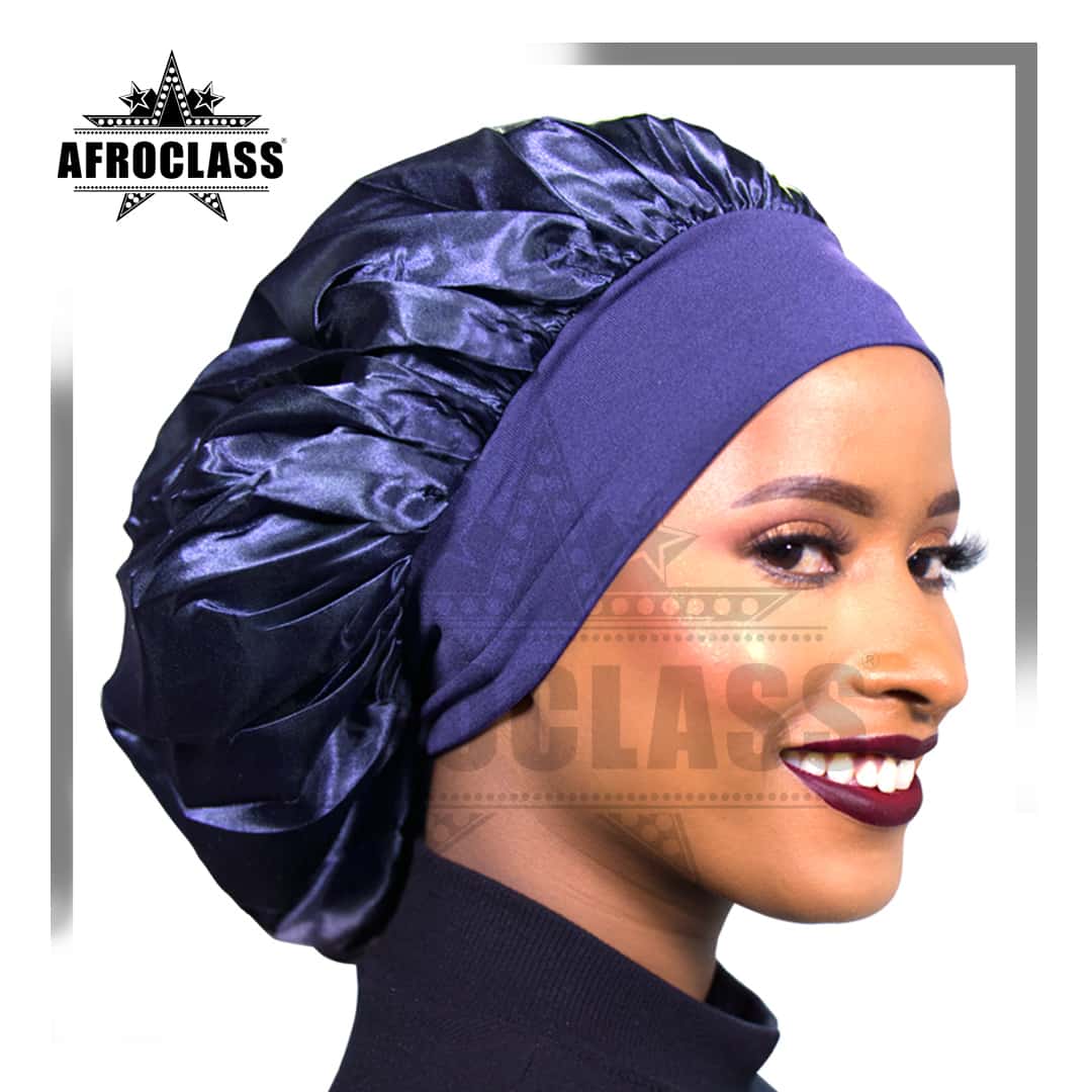 AFROCLASS – Großhandel Schlafhaube/Bonnet – Damen – Satin-Schlafhaube mit breitem Elastikband2