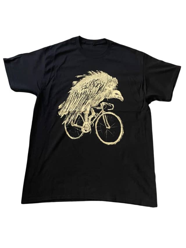 Dark Cycle Clothing - Wholesale Screen Printed T-Shirt - Men's - Vulture on A Bicycle Men's/Unisex Shirt