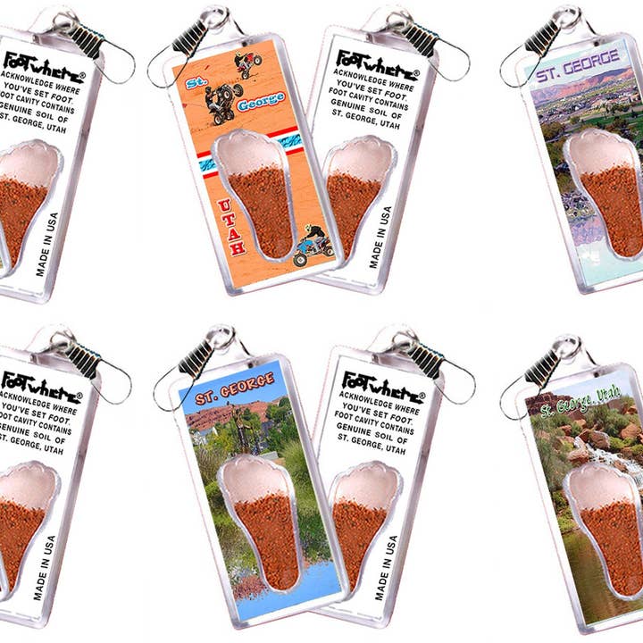 St. George, UT FootWhere® Souvenir Lynlåstrækker. 72 stykker/6 forskellige stilarter. for engroshandel hos FootWhere- USA Group, Inc.