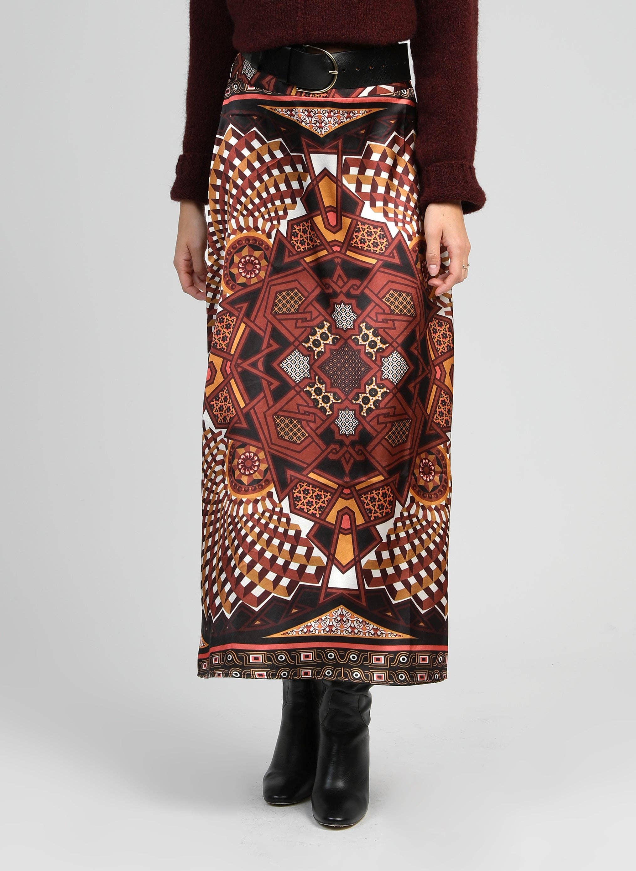 An'ge - Wholesale Skirt - Women's - ROBY LONG SKIRT kalei caramel2