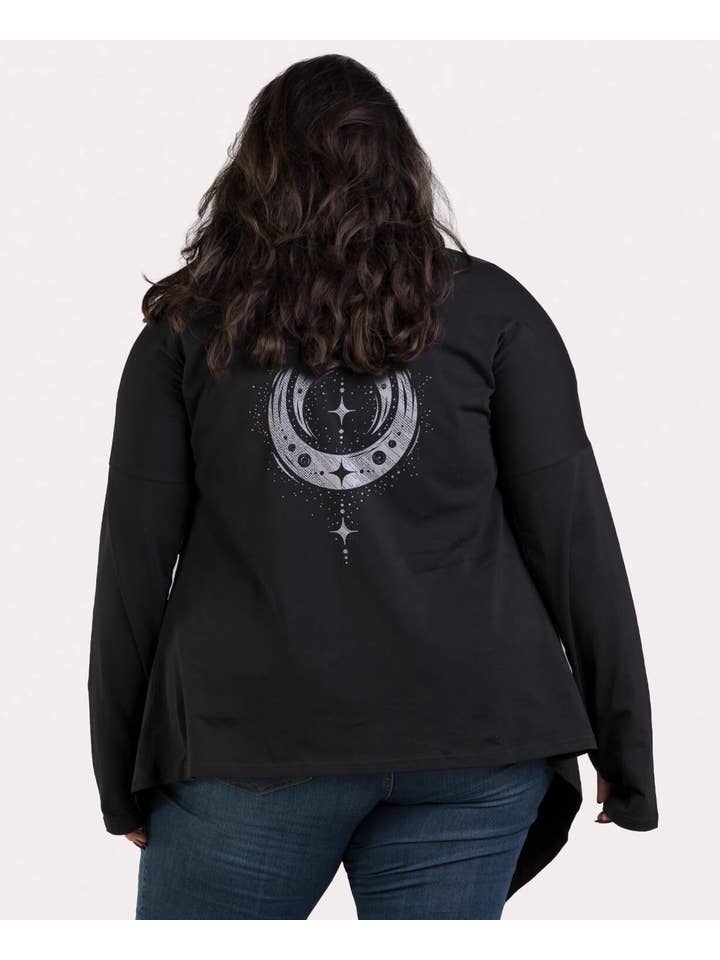 Soul Flower - Wholesale Cardigan - Women's - Crescent Moon Draped Cardigan5