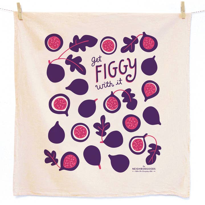 The Neighborgoods - Wholesale Tea Towel - CHEESE BOARD (Cheese, Fig, Olives) - Tea Towel Set of 3