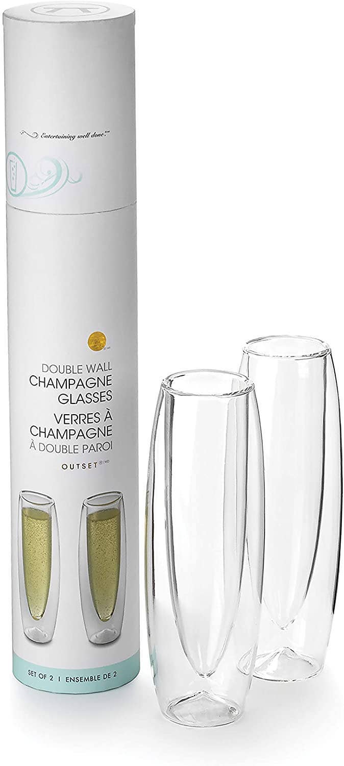 Fox Run Brands – Engroshandel Champagneglas – Outset Champagne, sæt med 2, 5,5 ounce, 2 „x 2,25" x 7"1