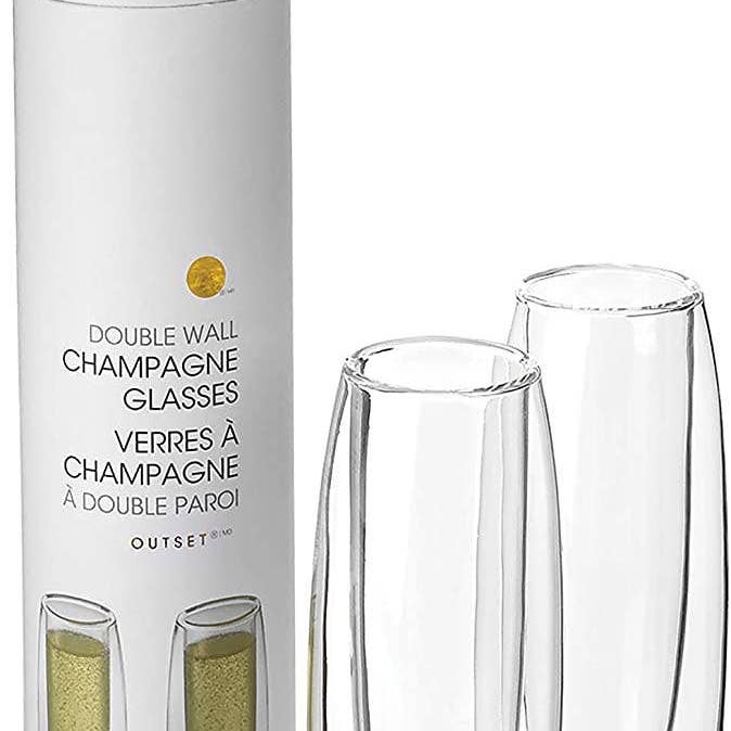 Fox Run Brands - Wholesale Champagne flute - Outset Champagne, Set of 2, 5.5 Ounces, 2" x 2.25" x 7"1