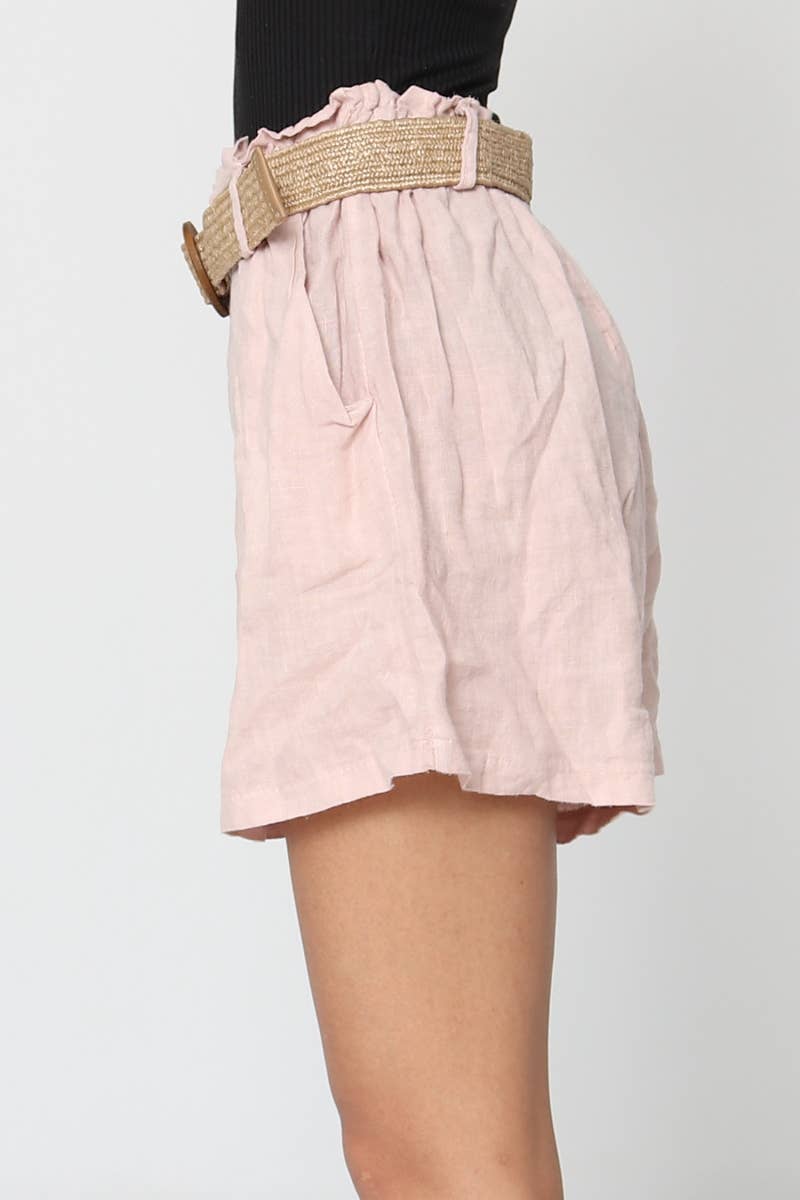 LÉA & LUC – wholesale Shorts – Dam – Shorts i 100 % linne med bälte REF. 505757