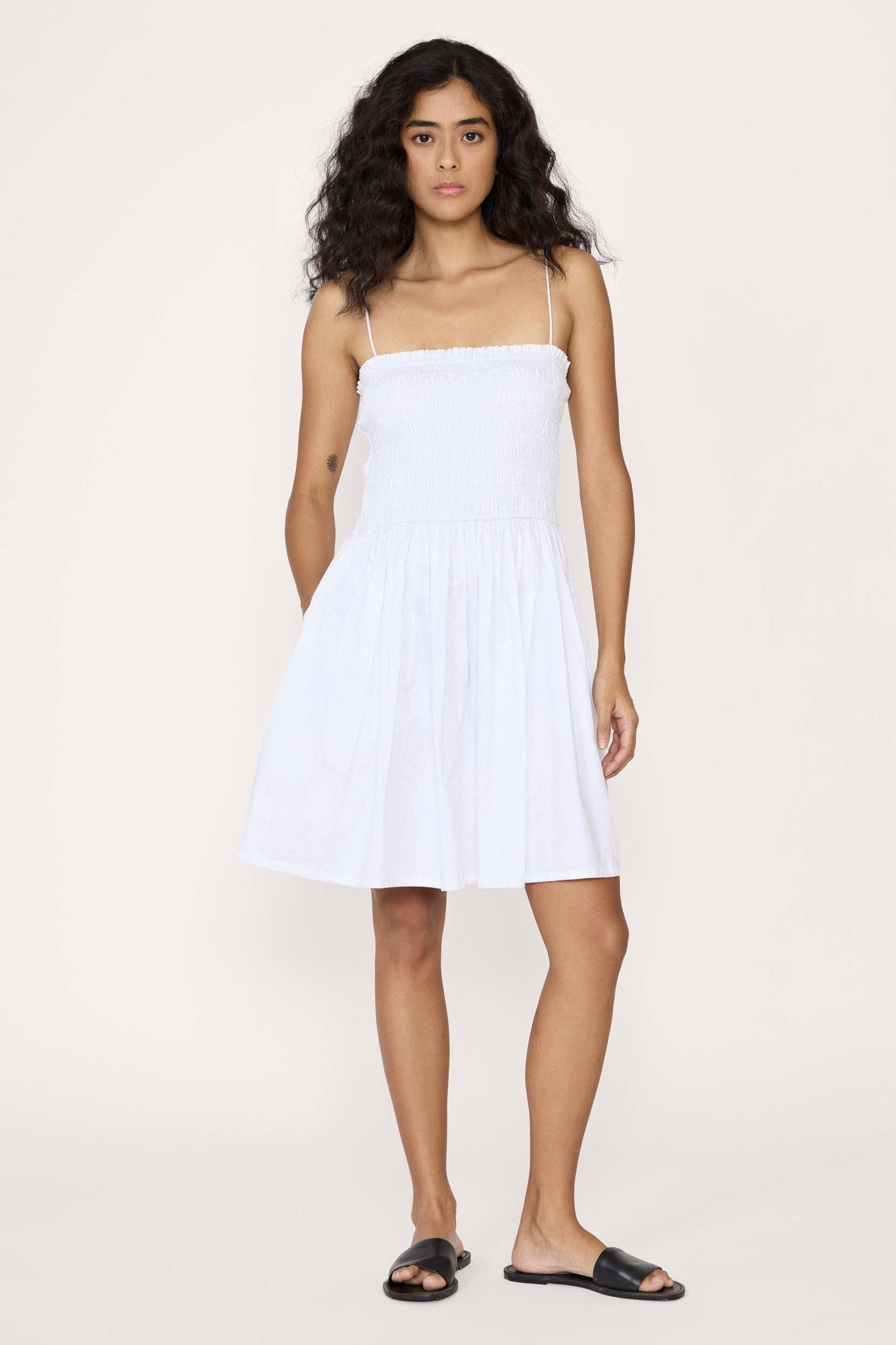 LAUDE the Label - Wholesale Dress - Women's - Strappy Bodice Mini Dress - White