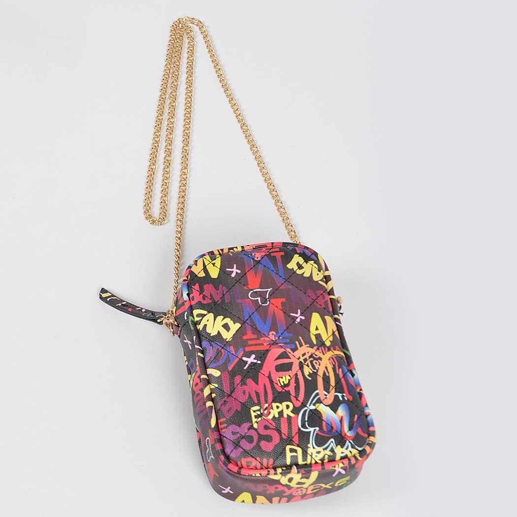 Preto Saco Acolchoado Graffiti para venda a revendedores na Faire2