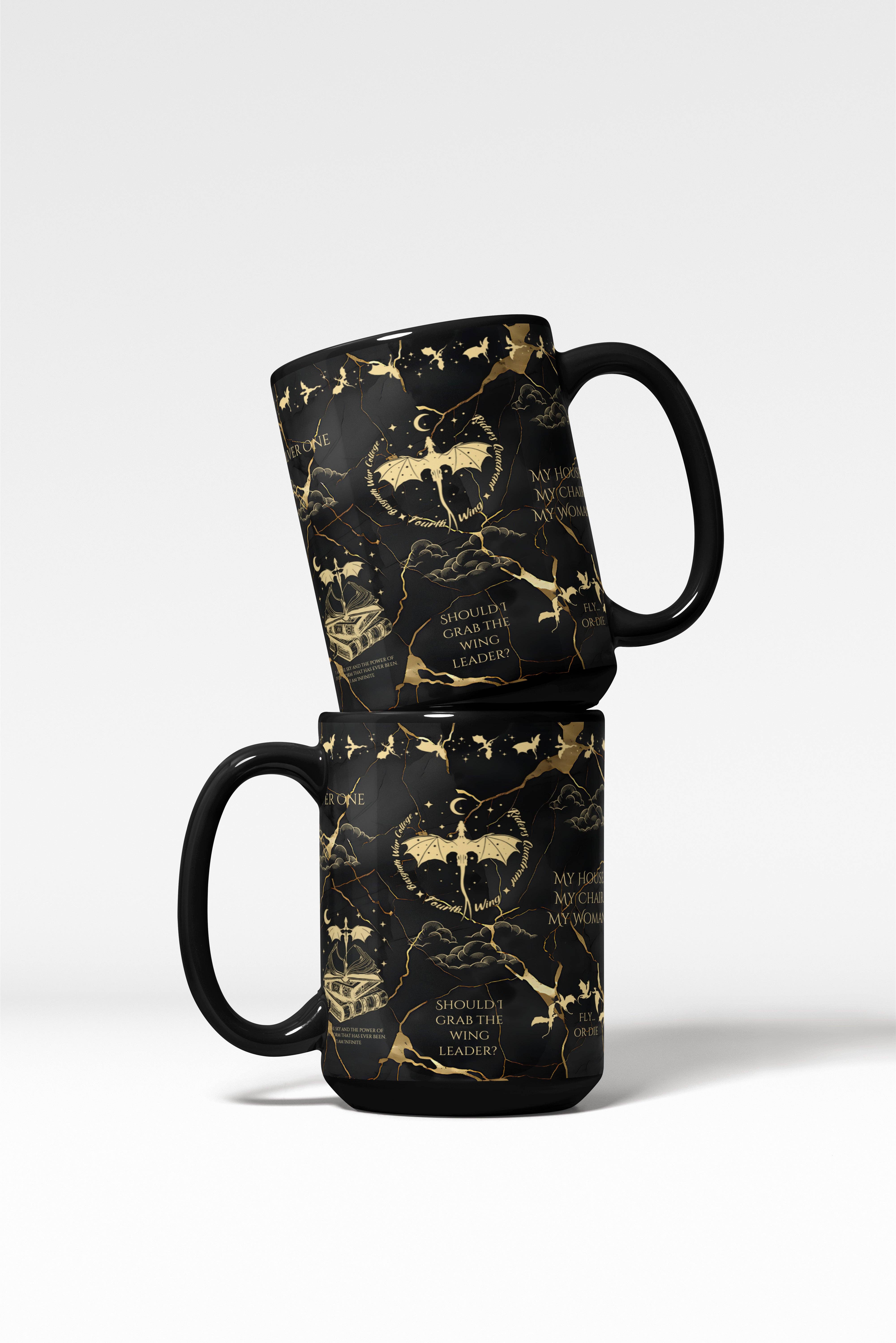 MagicMerchEmporium - Vendita all'ingrosso Tazza - Tazza Nero & Oro Fourth Wing3