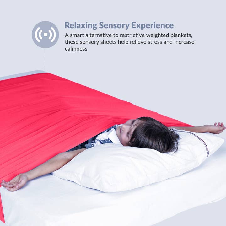 Special Supplies - Wholesale Bedding Blanket - Kids & Baby - Sensory Bed Sheet for Kids Compression Alternative to Weighted Blankets - Red