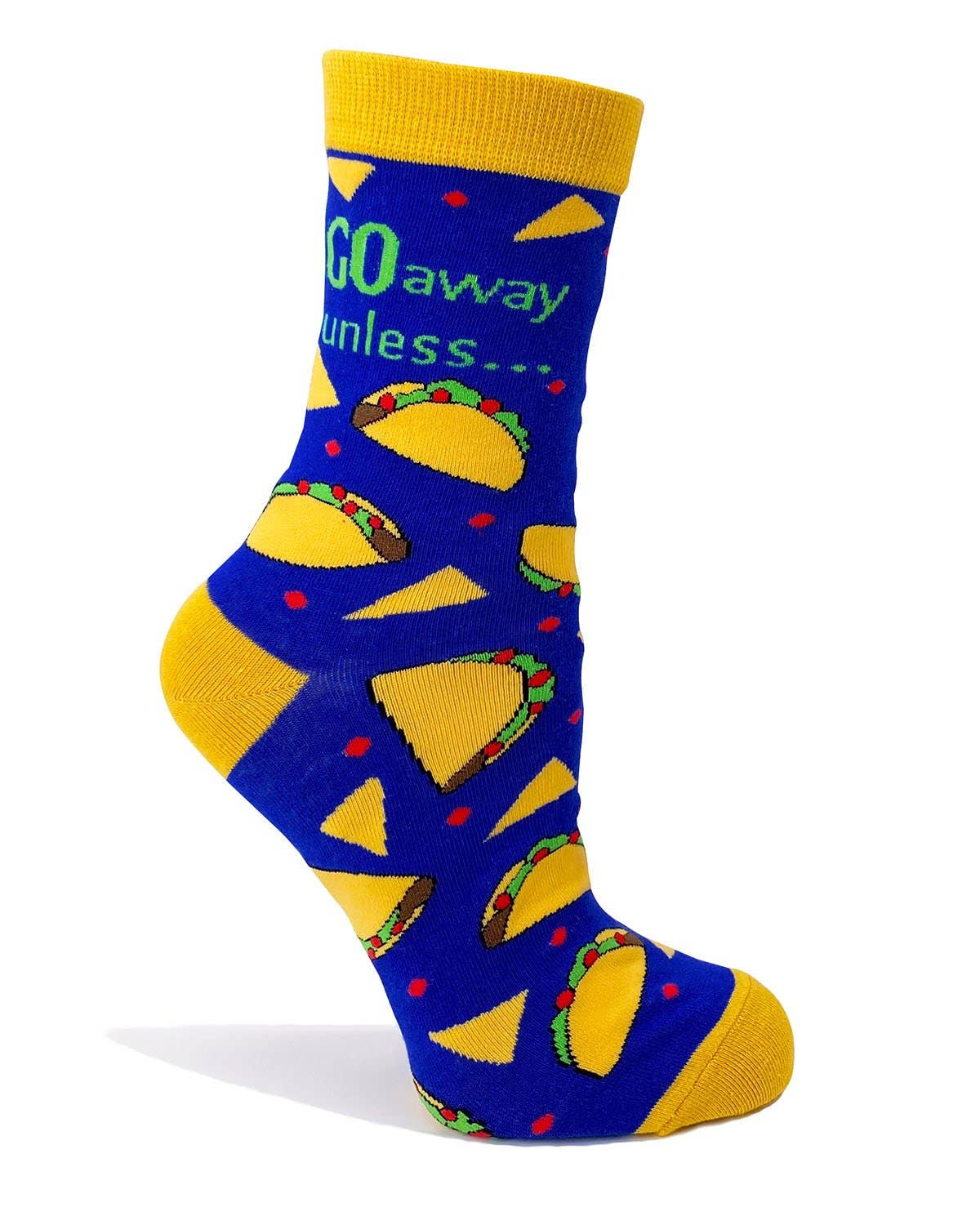 Fabdaz - Wholesale Socks - Women's - Go Away Unless You Have Tacos Women's Novelty Crew Socks1