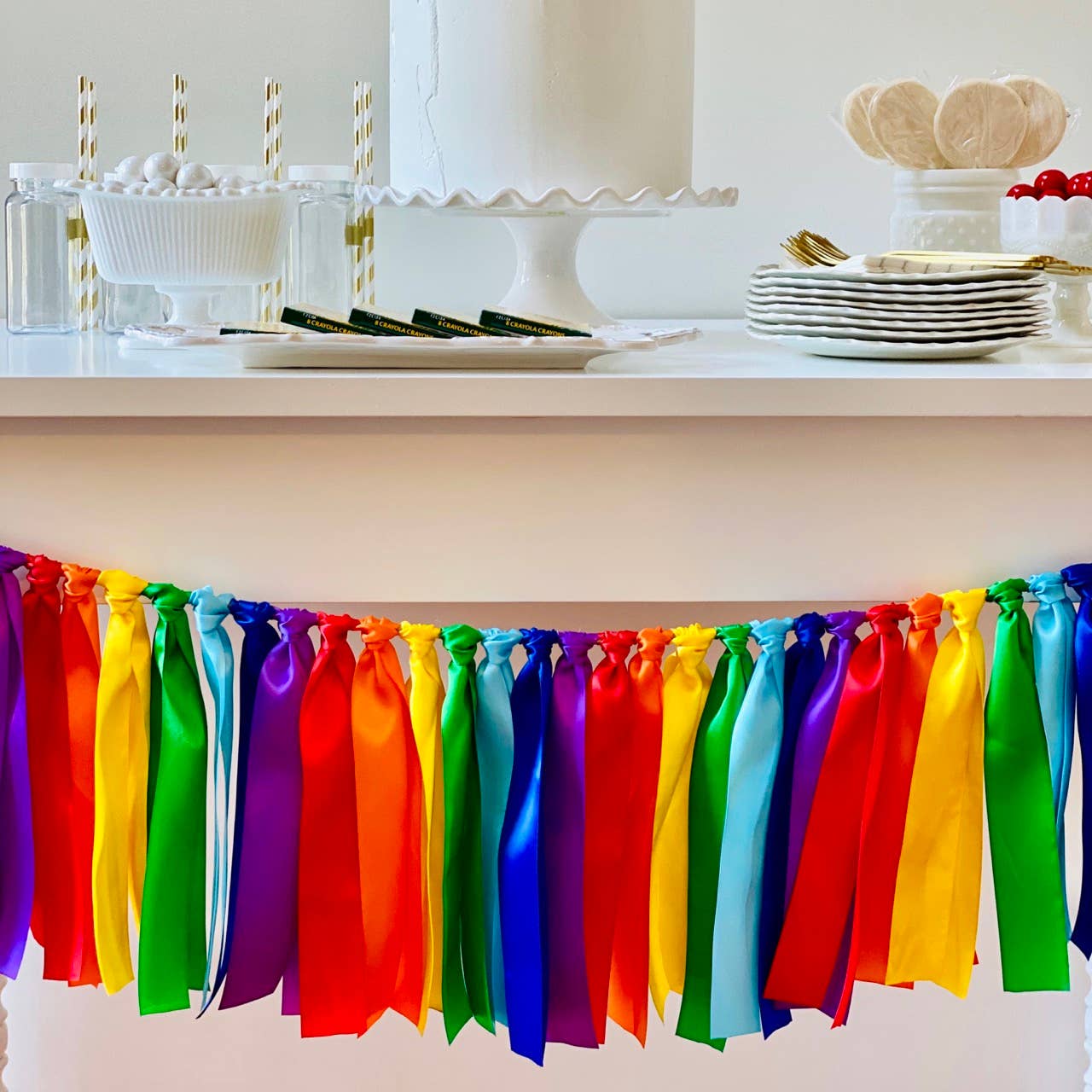 The Party Teacher - Wholesale Bunting/Garland - Rainbow or Art Ribbon Bunting5