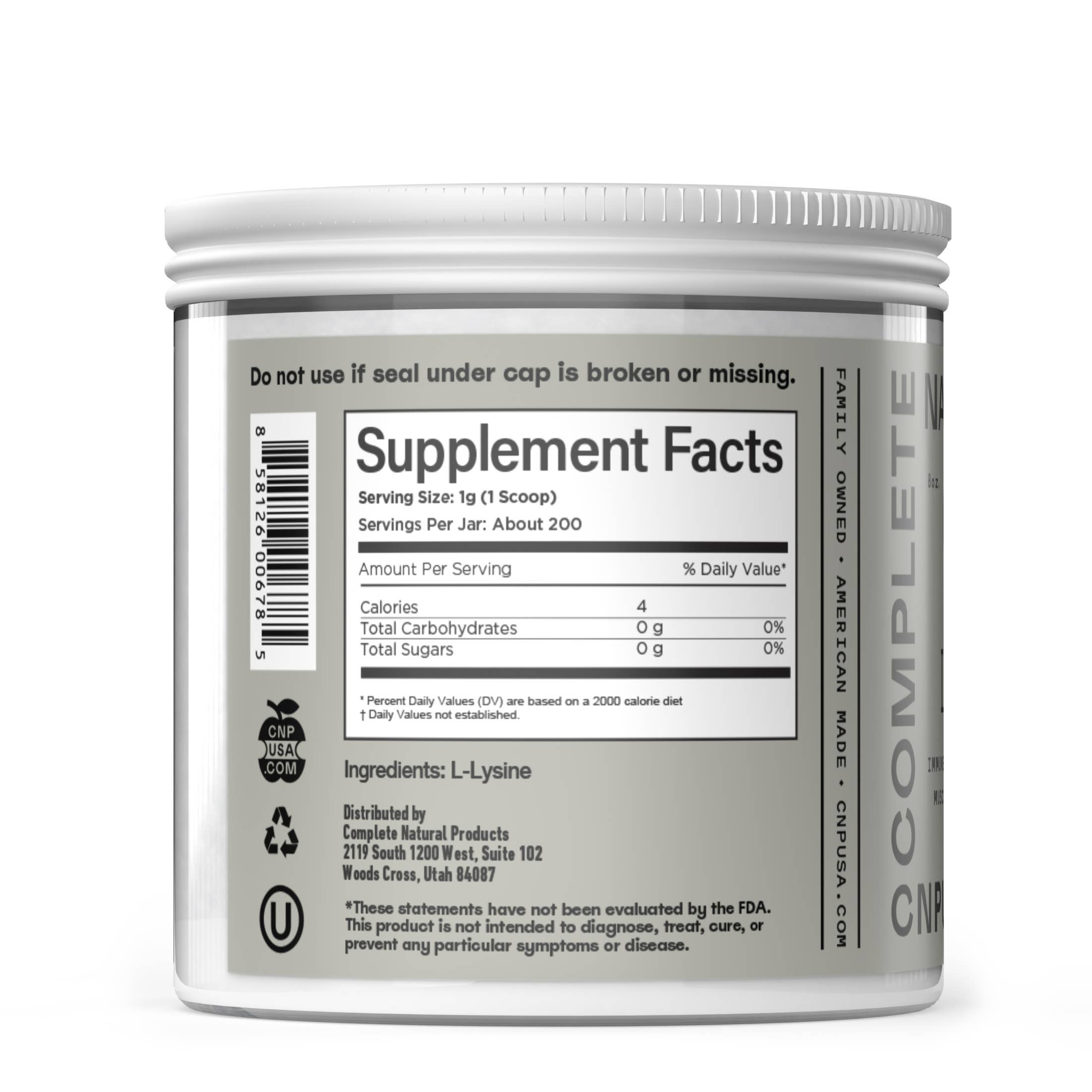 Complete Natural Products - Wholesale Protein/Superfood Powder - L-Lysine Powder2