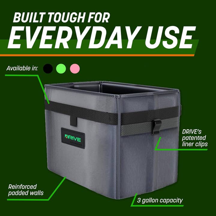 Above Edge - Wholesale Automotive Cleaning Products - Car Trash Can - Leakproof, Hanging Garbage Bin with 20 Trash