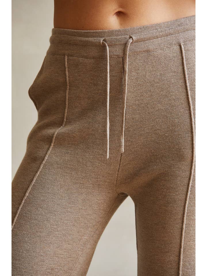 TAUPE CP9275 - Erina Lounge Wear Sweater Knit Pants for wholesale on Faire