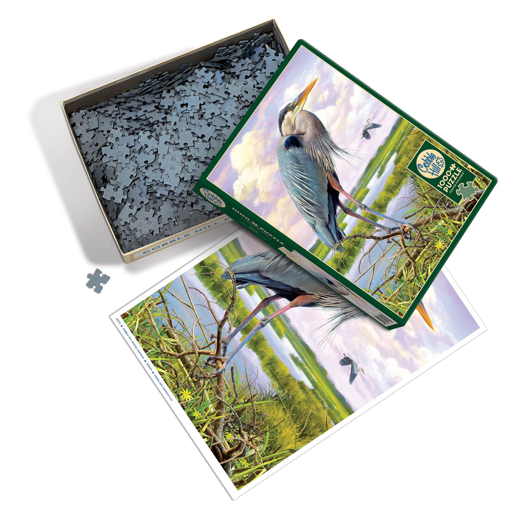 Outset Games and Cobble Hill Puzzles - Vente Puzzle – adulte - Puzzle Heron 1000 pièces2