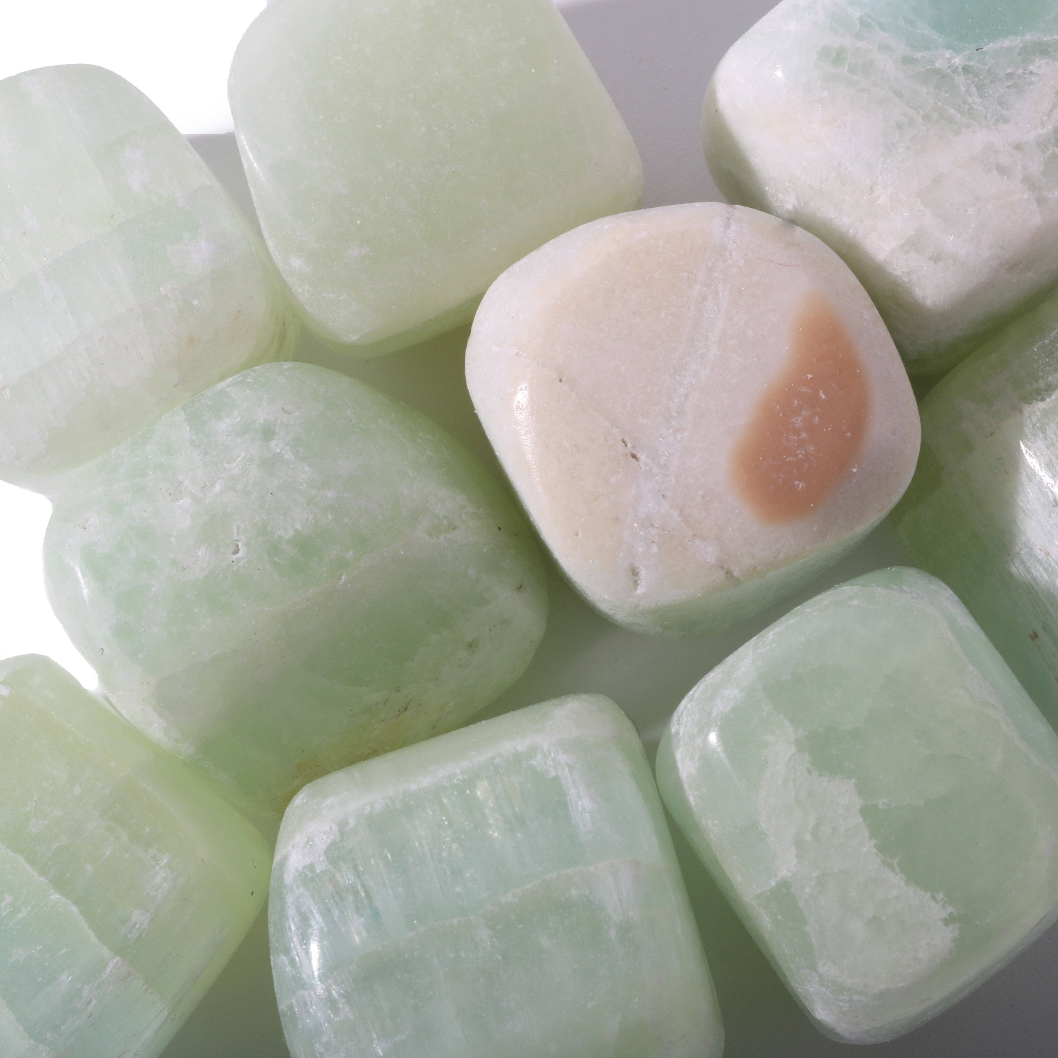 Stonebridge Imports - Wholesale Spiritual Stone/Crystal - Pistachio Green Calcite  Tumbled Stones5