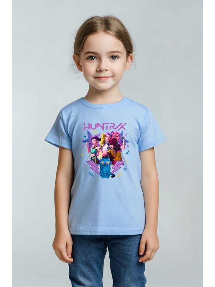 Missi Clothing – T-shirts estampadas – Criança por atacado – T-shirt Estampada Huntrix para Crianças12