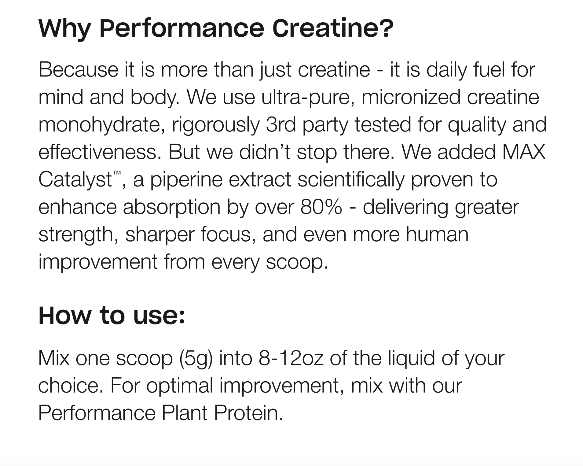 Hi! Human Improvement - Wholesale Protein/Superfood Powder - Performance Creatine3