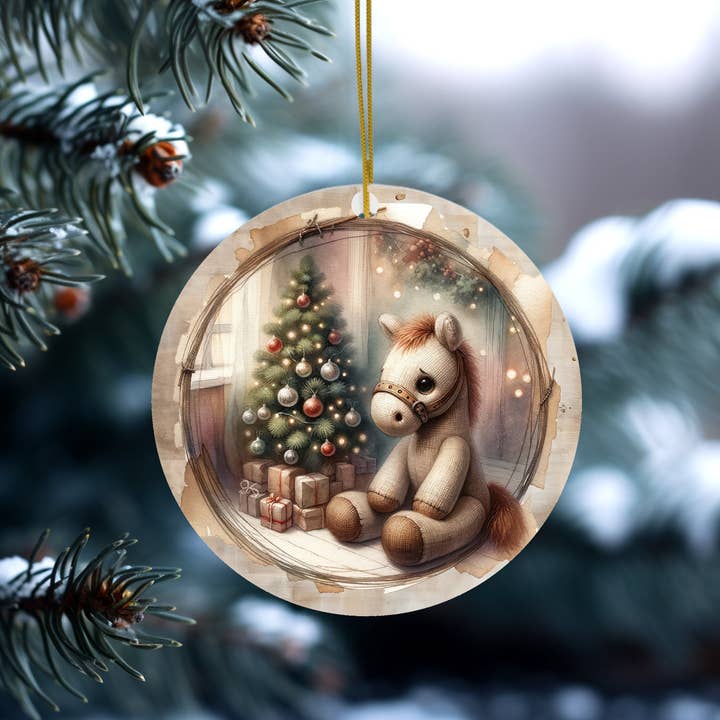 Fernville Creations - Wholesale Ornament - Ceramic Toy Horse Christmas Tree Keepsake Ornament8