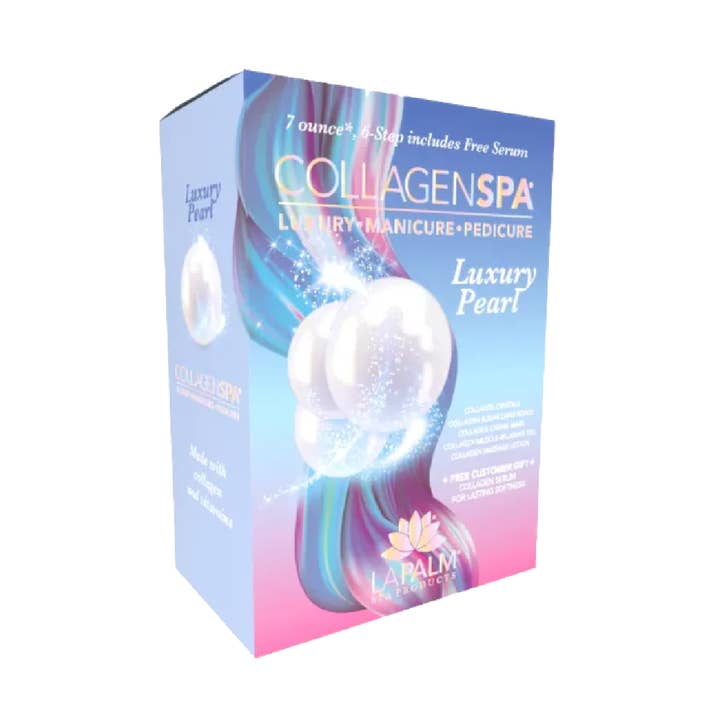 La Palm Collagen Spa 6 Step Manicure/Pedicure Kit Luxury Pearl for wholesale by BranVx Distributors