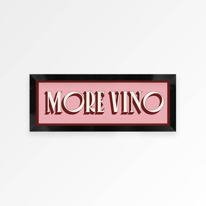 Proper Good – wholesale Art print – More Vino Panoramic Framed Print