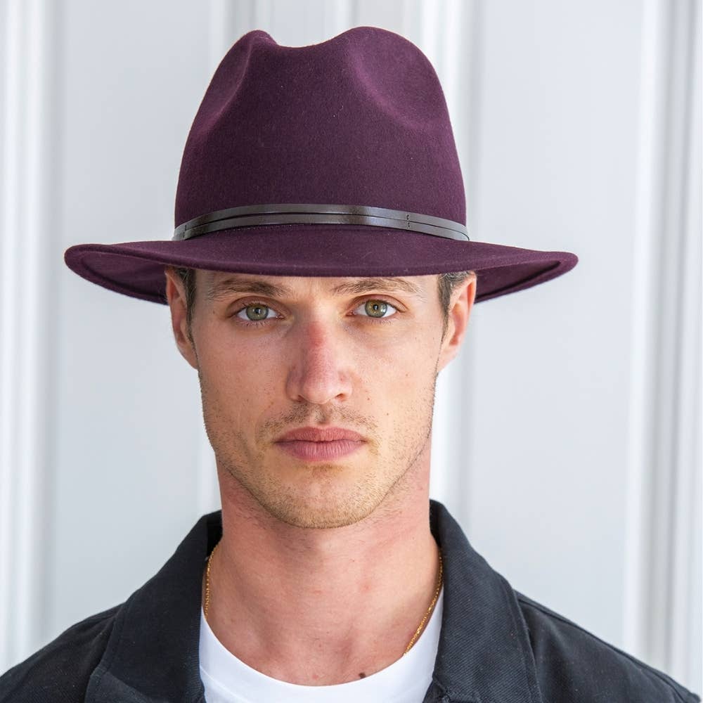 TRAVAUX EN COURS... - Wholesale Fedora - Women's - FELT HAT - leather band, sewn brim81