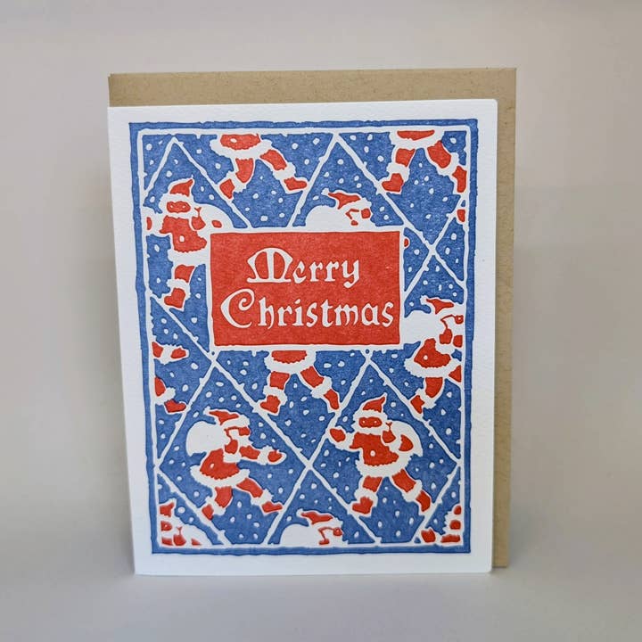 Merry Christmas - Blue Tile for wholesale by Big Wheel Press