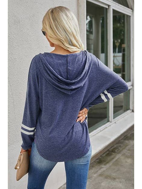 Supreme Fashion - Wholesale Hoodie - Women's - Drawstring Color Block Huddle Up Long Sleeve Hoodie