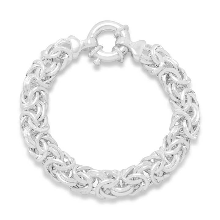 160 Gauge Oval Italienskt Byzantinskt Armband för wholesale av Silver Stars Collection