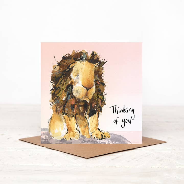 Catherine Rayner Trading Ltd - Wholesale Thinking of you card - Arlo the Lion Thinking of you Card1