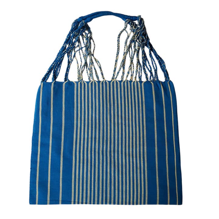 The Little Pueblo - Vente Tote bag – femme - Sac fourre-tout tissé à rayures mexicaines, hamac de Chiapas, fait main pour femme6