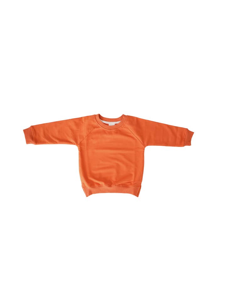 Gaia Baby Goods - Wholesale Sweatshirt - Kids - Organic Cotton Baby / Toddler Pullover in Pumpkin Orange2