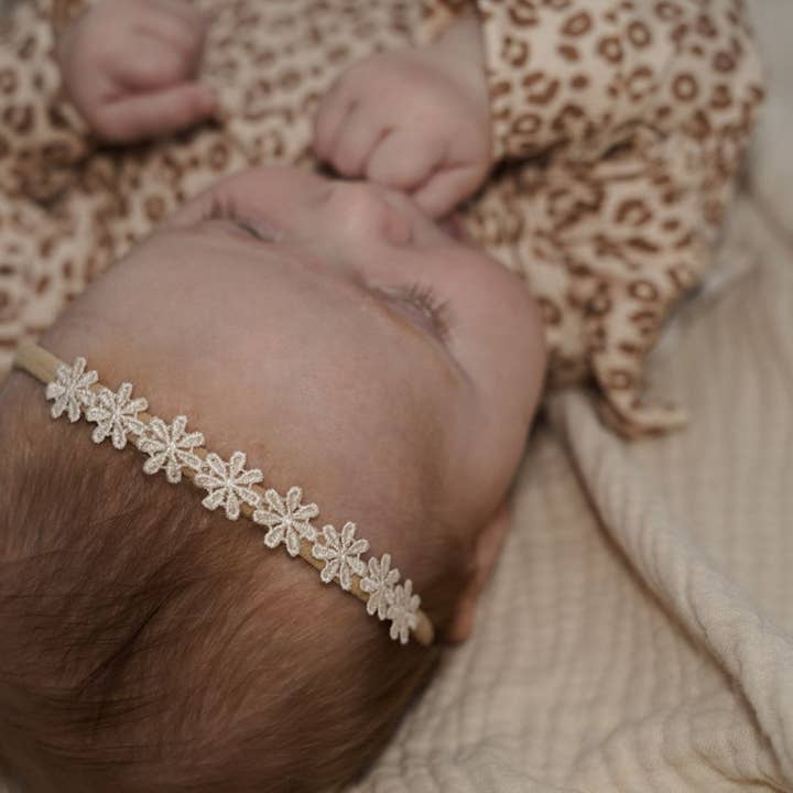 Fascia per capelli | Fiore - Rosa pallido per la vendita all'ingrosso da parte di Little Yune