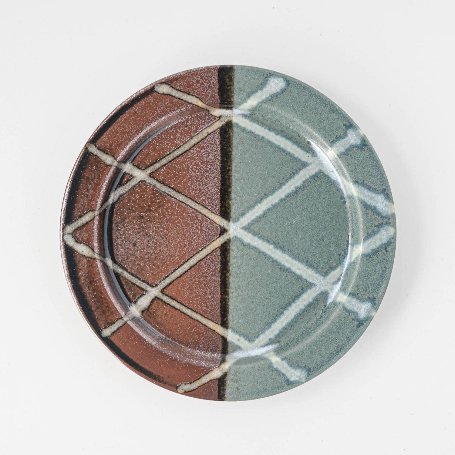 Yamani - Wholesale Salad Plate - Memory of Glaze 16.5cm Rim Plate - Peacock Blue1