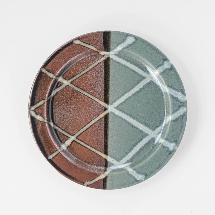 Yamani - Wholesale Salad Plate - Memory of Glaze 16.5cm Rim Plate - Peacock Blue1