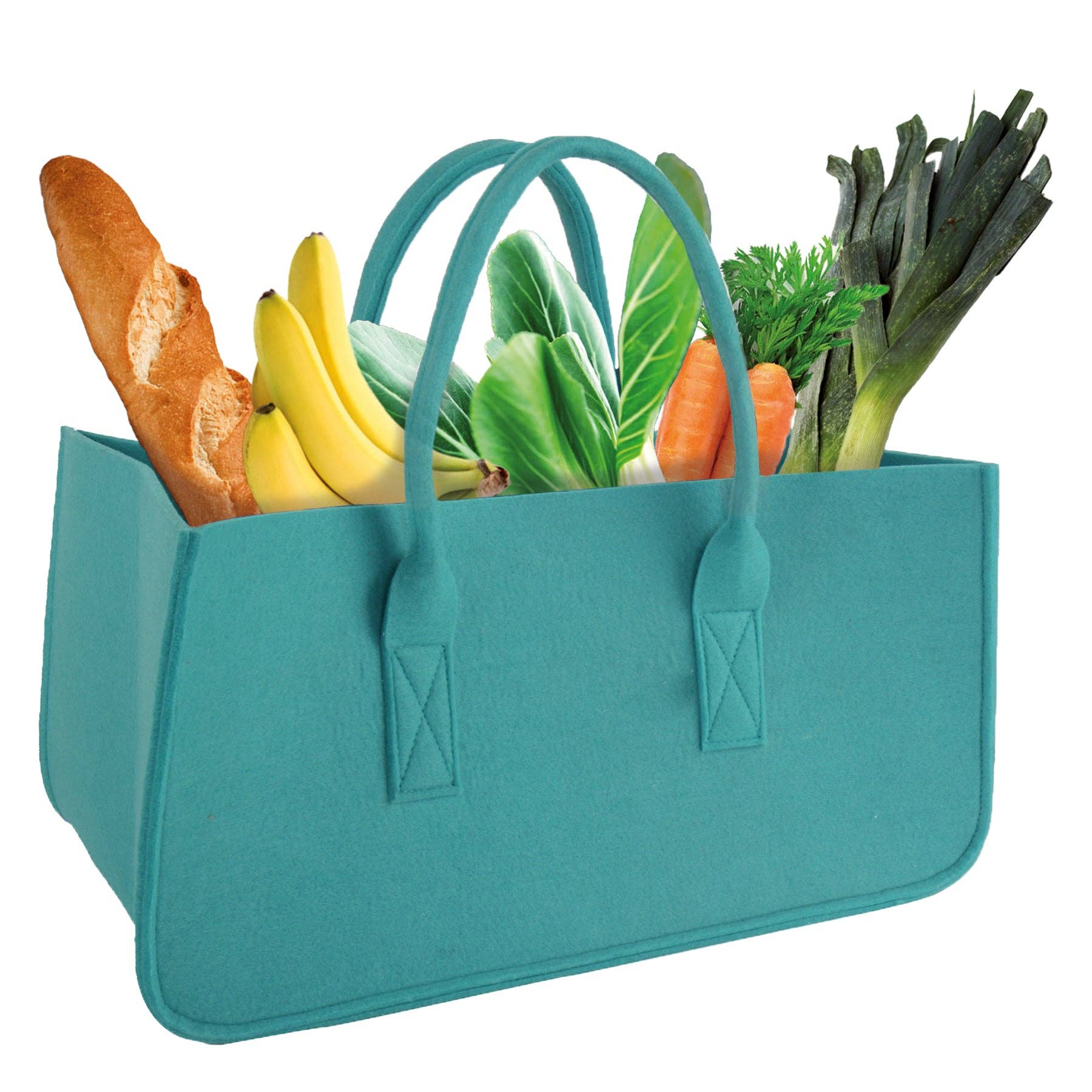 Close Up GmbH - Vendita all'ingrosso Borsa tote - Donna - Borsa in feltro, borsa per legna da ardere turchese, borsa in feltro1