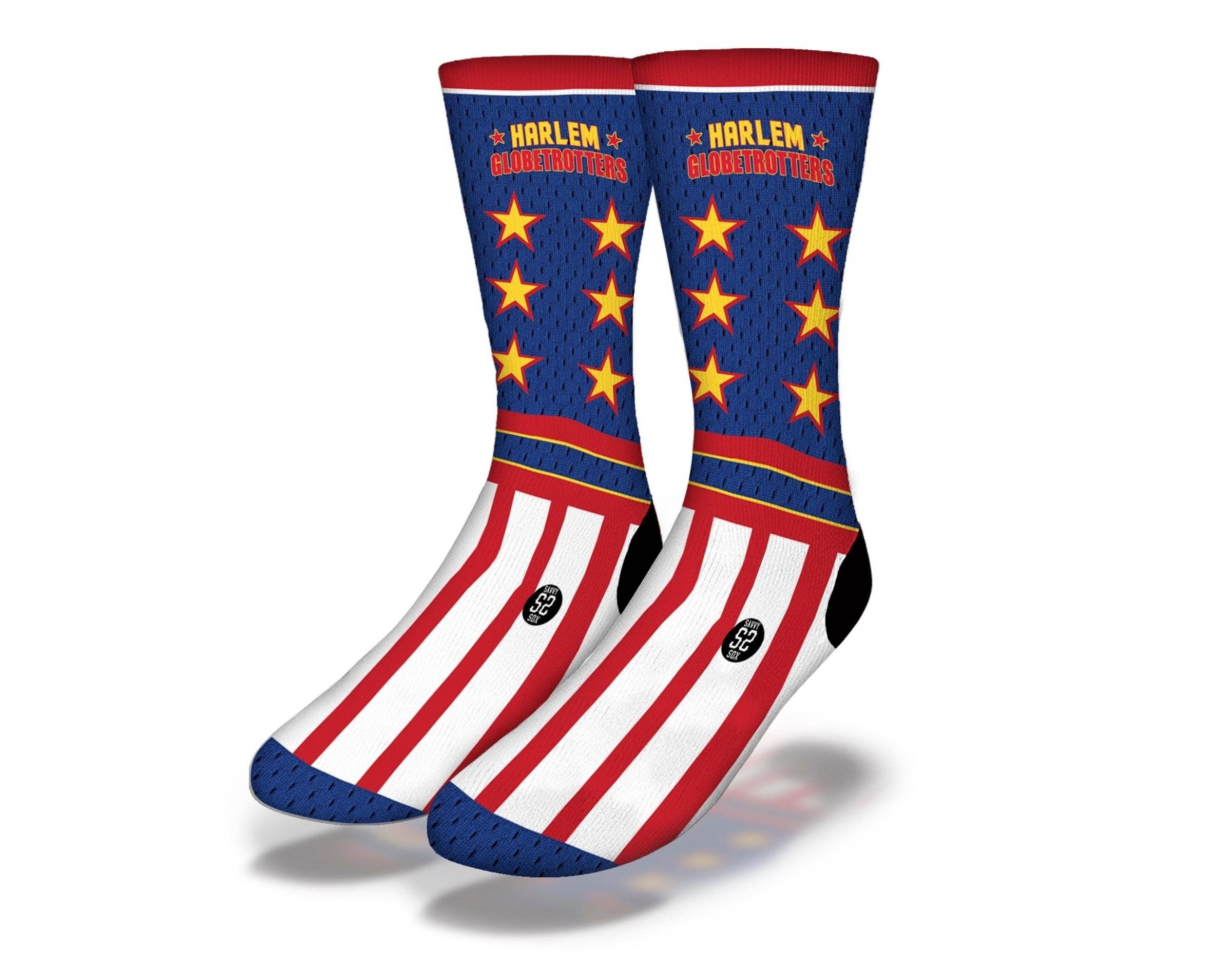 Savvy Sox - Wholesale Socks – Unisex - HARLEM GLOBETROTTERS JERSEY BALLER Basketball Socks