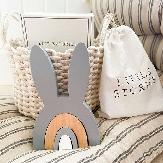 Woodland Friends Bunny Stacking Puzzle Toy for wholesale by Little Stories