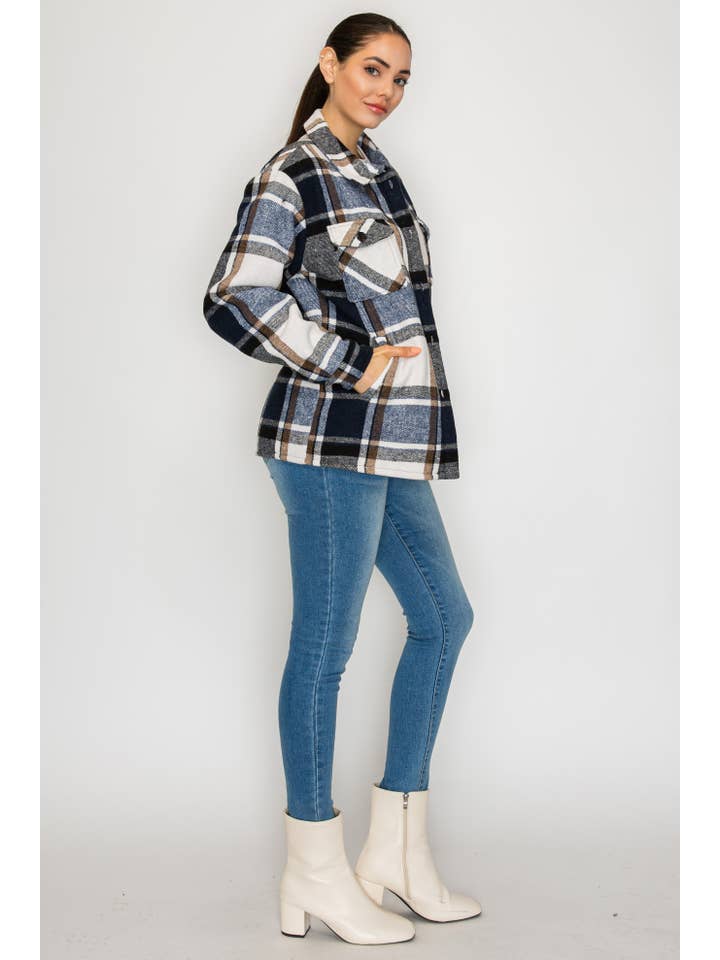 PATRONCITO USA INTERNATIONAL, INC - Wholesale Shirt Jacket/Shacket - Women's - Women Plaid Long Button Shirts Jackets (Shakets) LJ550-202525