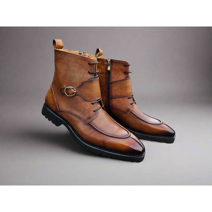 Rugged Split Toe Lace-up Boot for wholesale by Carrucci Shoes