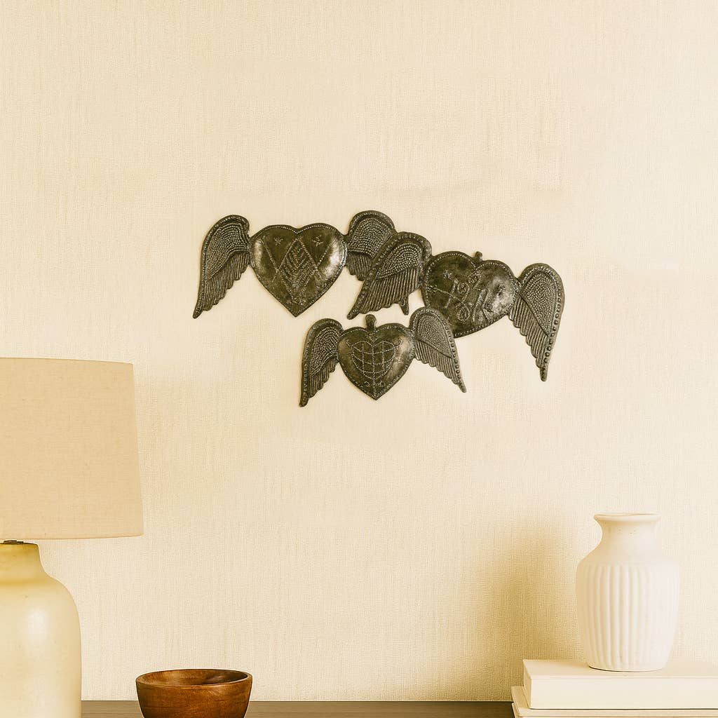 Beyond Borders - Wholesale Wall Accent - Flying Hearts (Set of 3)4
