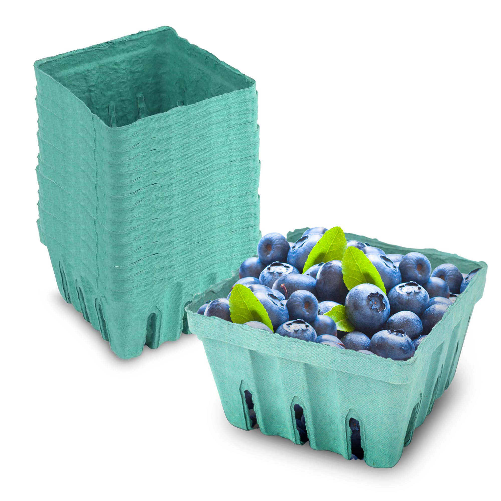 MT Products - Wholesale Fruit Basket - MT Products Green Vented Produce Berry Basket0