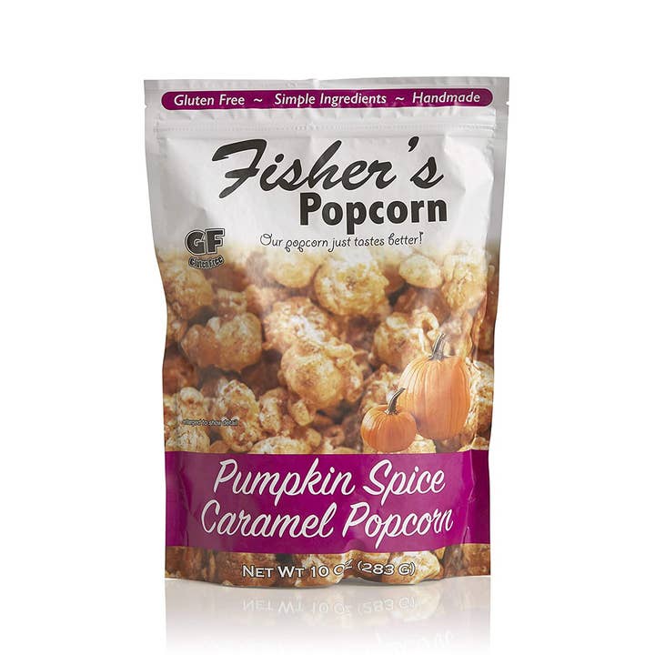 Fisher's Popcorn - Wholesale Popcorn - Pumpkin Spice Caramel Popcorn 2oz (50/case)2