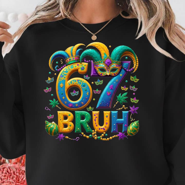 67 Mardi Gras Tee, Carnival Shirt, Festive 6 7 Sweater for wholesale by DLT Ecommerce