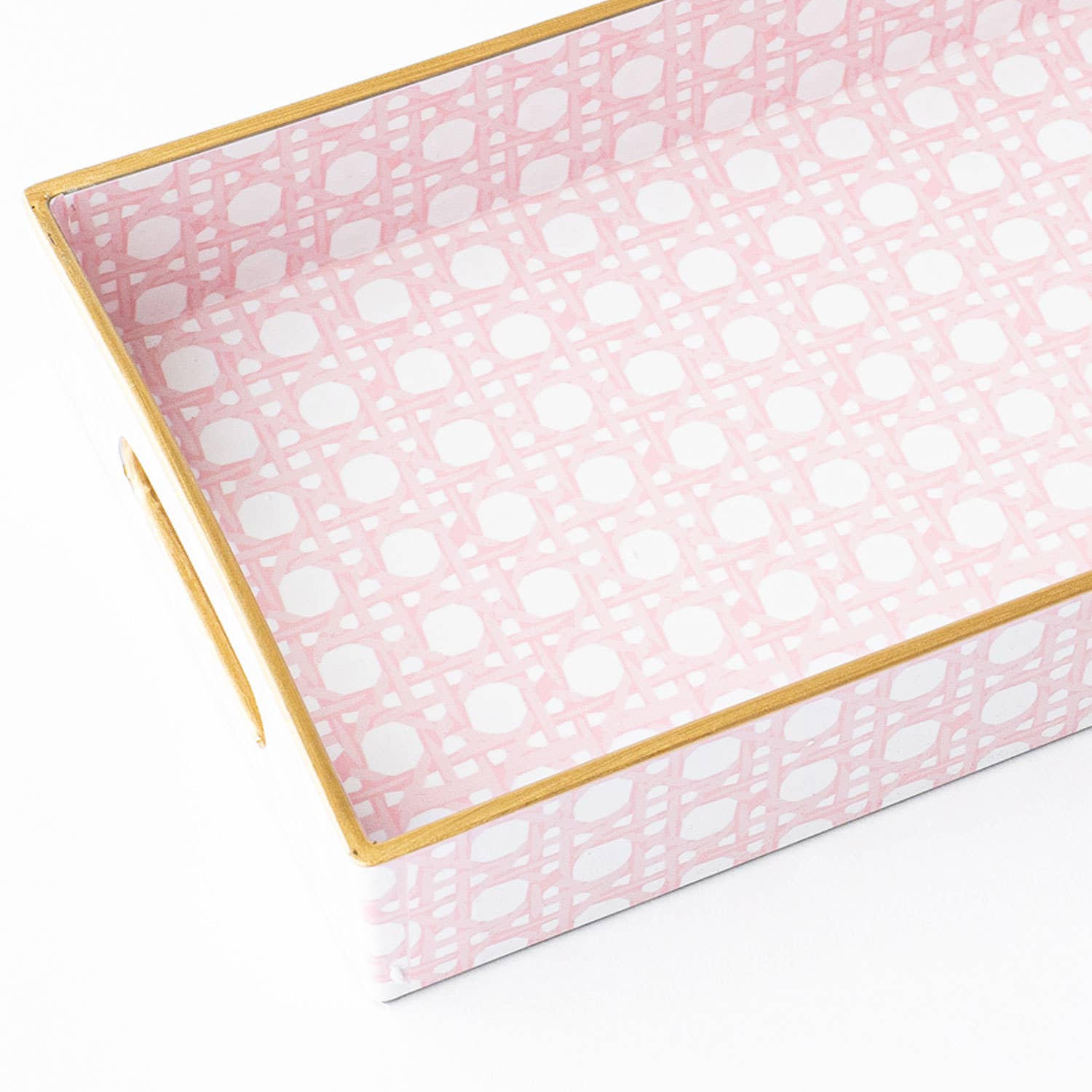 8 Oak Lane - Wholesale Decorative Tray - Pink Cane Vanity Tray3