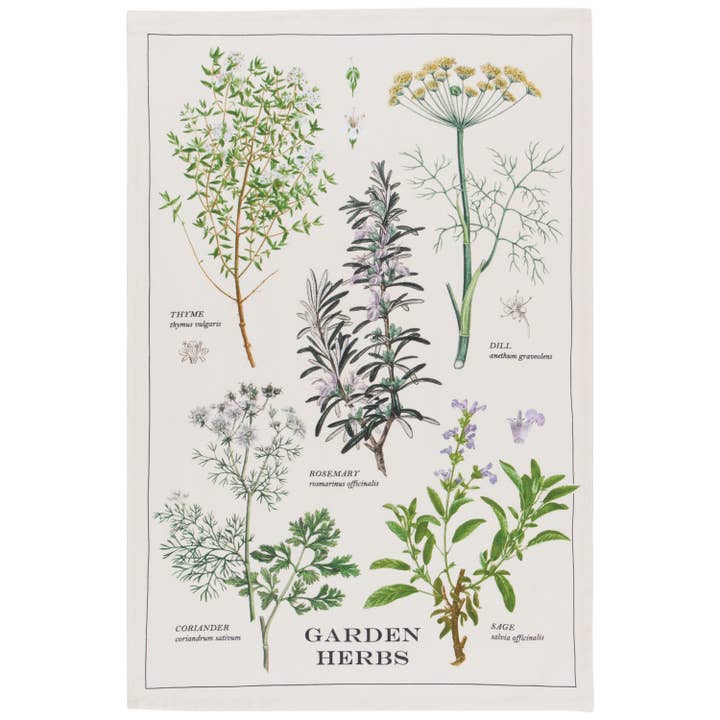 Now Designs by Danica - Wholesale Tea Towel - Garden Herbs Dishtowel4