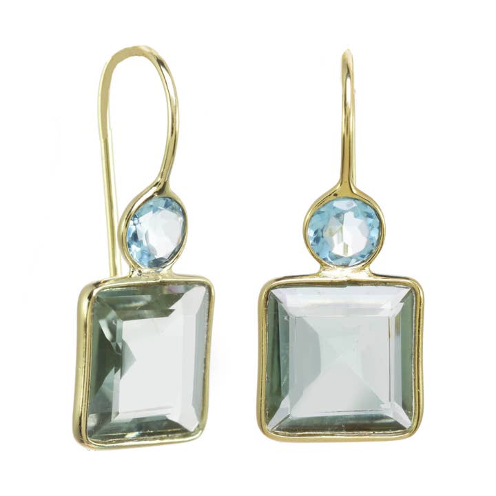 Ocean Blues kvarts øreringe for engroshandel hos Rachel Reinhardt