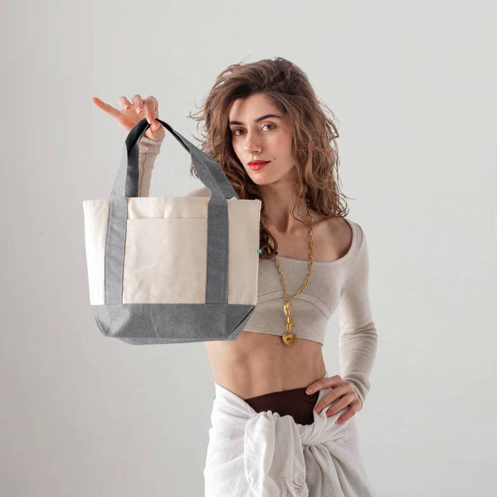 Natural Ash Grey TBF Recycled Mini Iconic Shopping Bag - RC237 for wholesale on Faire1