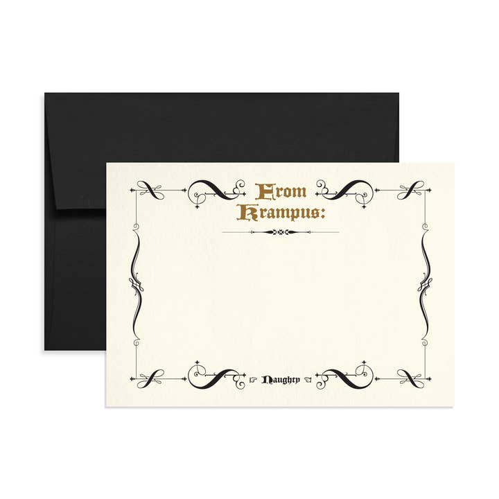 Open Sea - Wholesale Season's Greetings Card - “From Krampus" Holiday Card Set