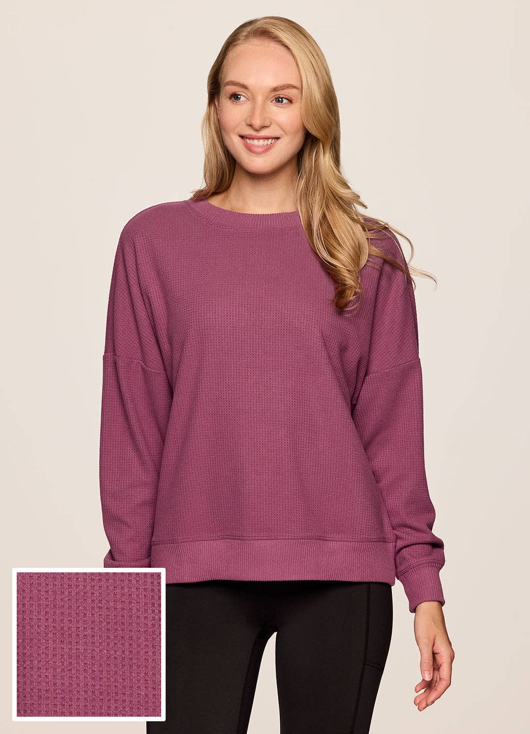 RBX Active - Wholesale Sweatshirt - Women's - Off Days Relaxed Waffle Knit Sweatshirt14
